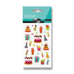 Aufkleber Maildor 3D Cookies Geburtstag